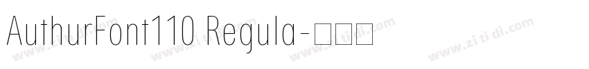 AuthurFont110 Regula字体转换